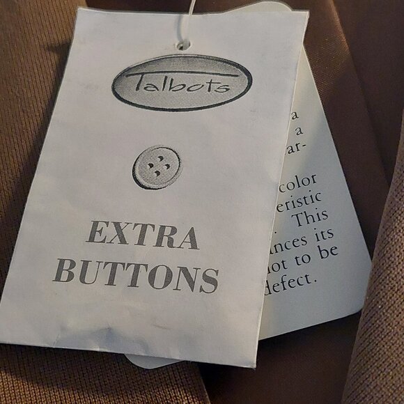 Talbots Petites Women’s Light Brown Silk Blazer Jacket Size 14P NWT - Picture 7 of 7